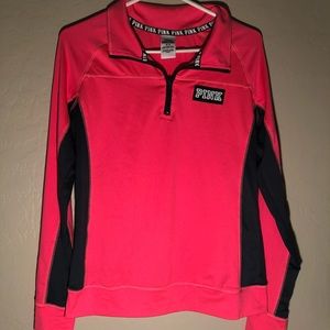 VS pink 3/4 quarter zip jacket